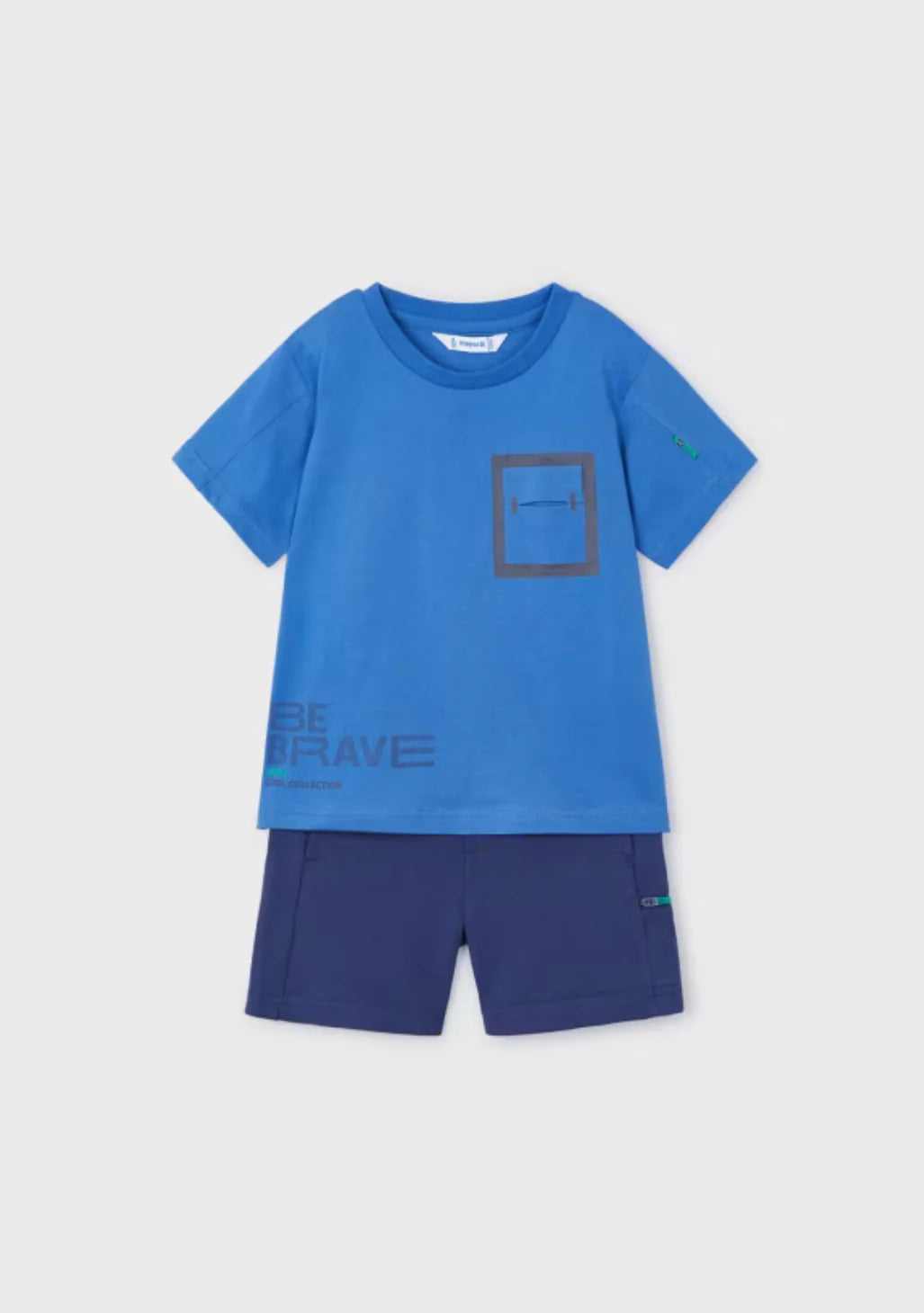 Boys Blue Shorts Set