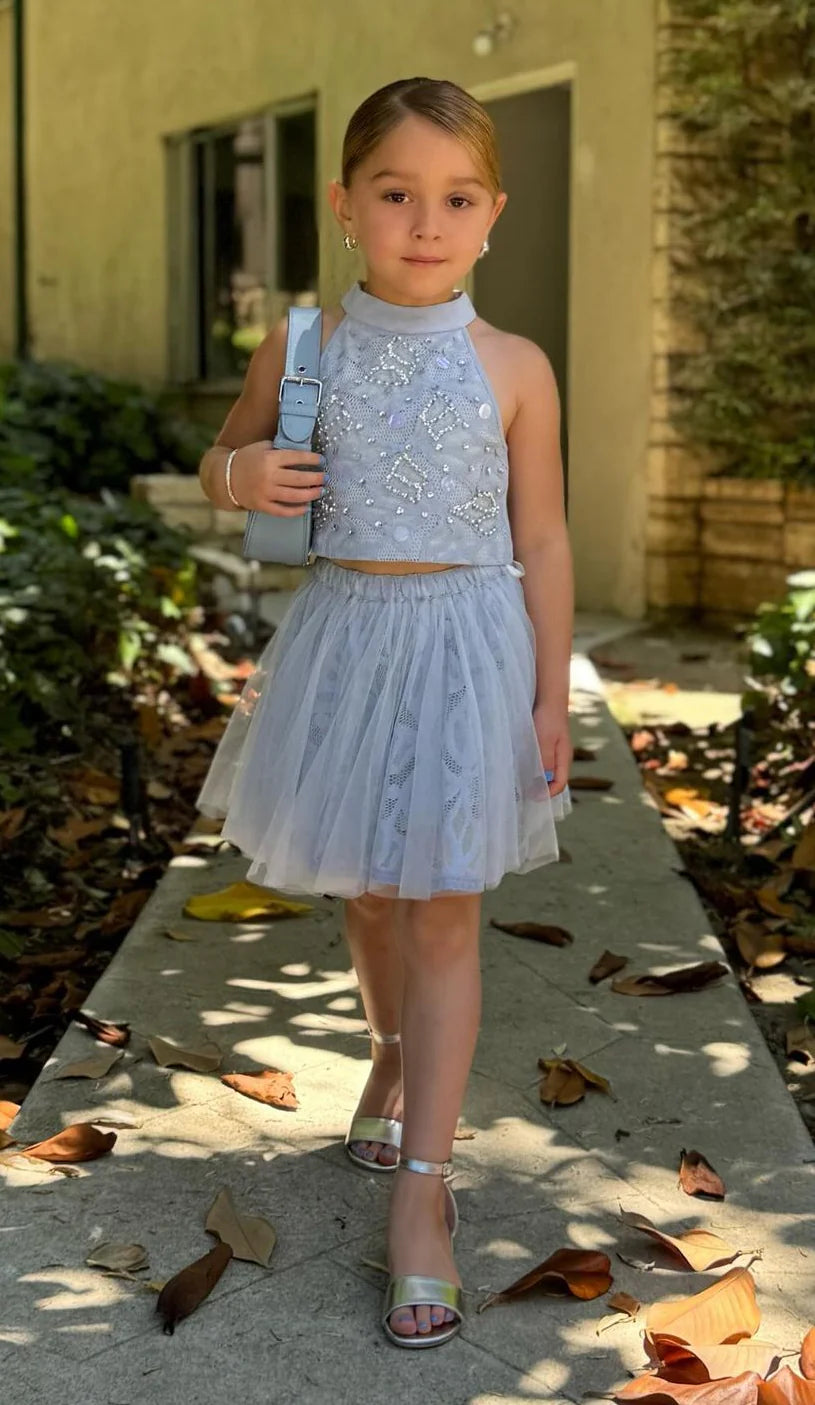 Sky Blue Tutu Skirt Set