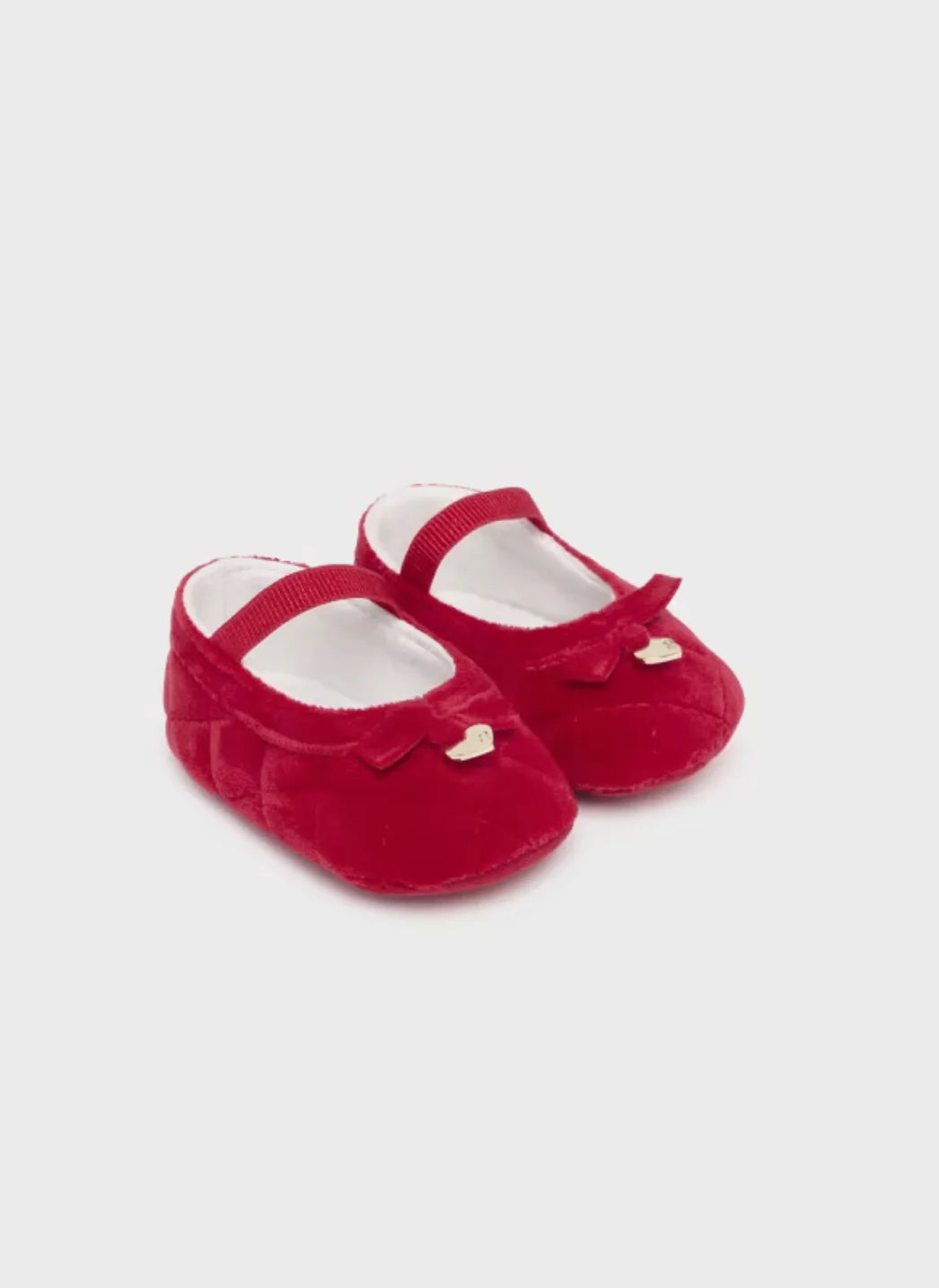 Baby Girls Red Velvet Shoes