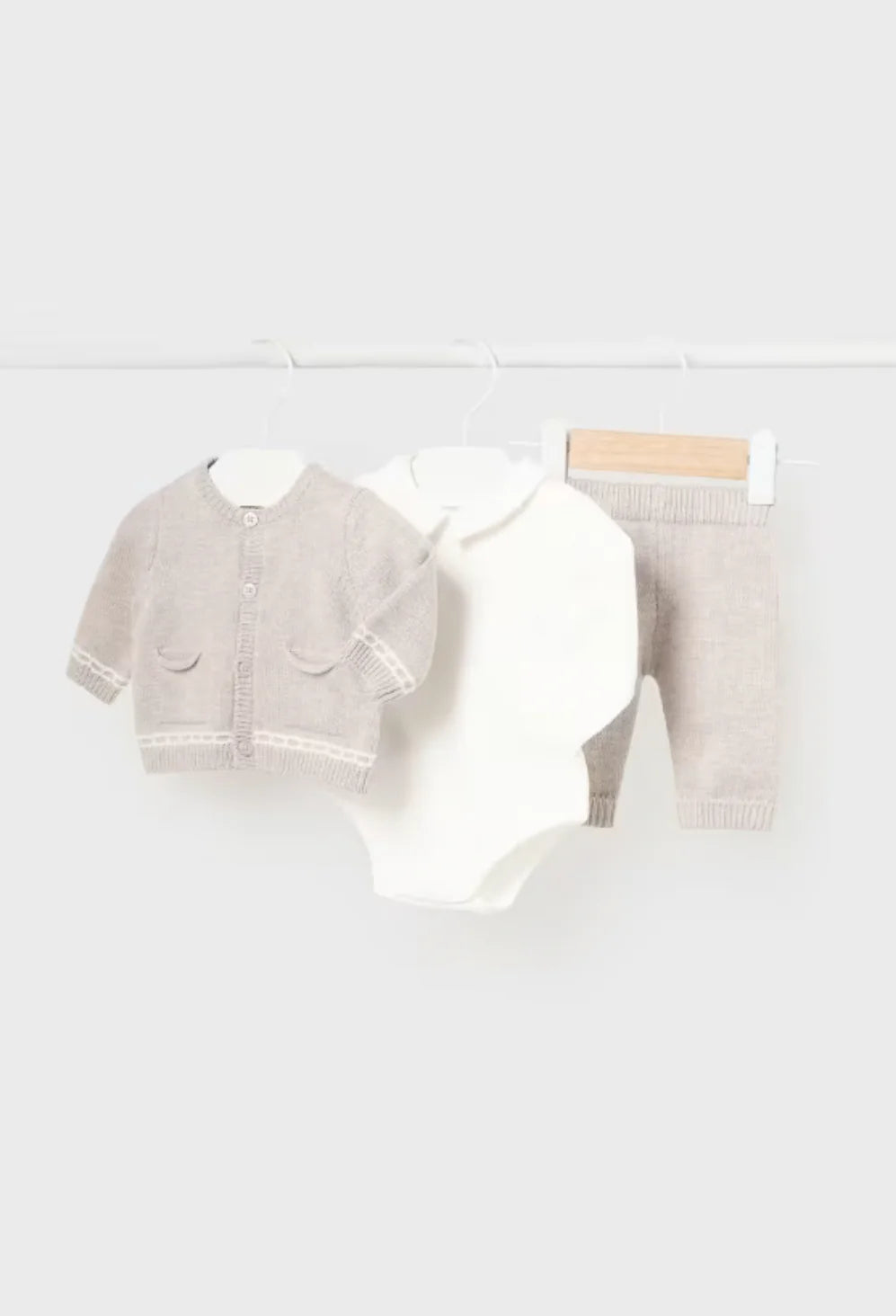 Baby Boys Beige Knit Set