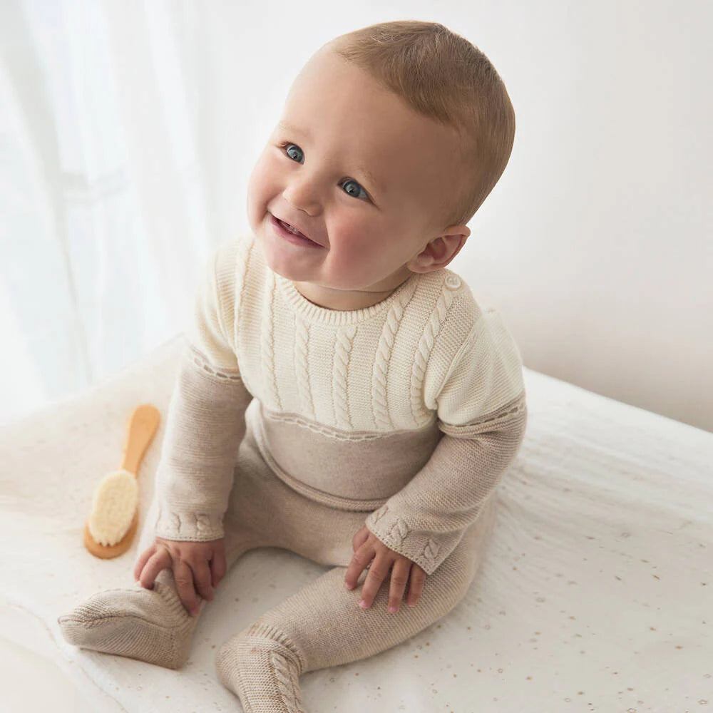 Newborn Beige Knit Set