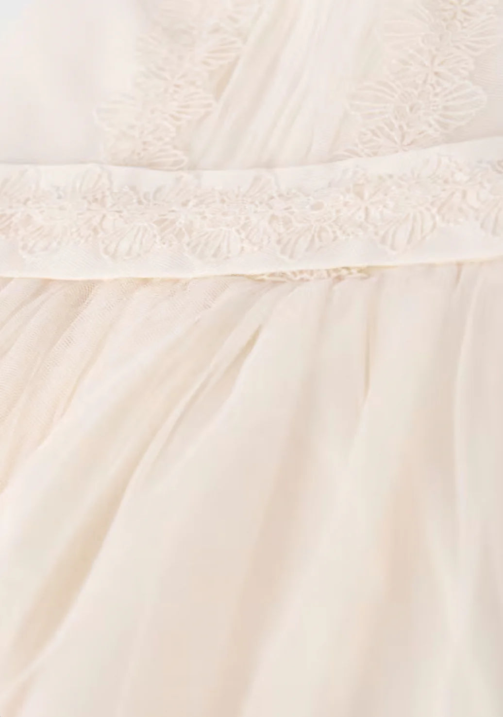 Girls Off White Tulle Dress