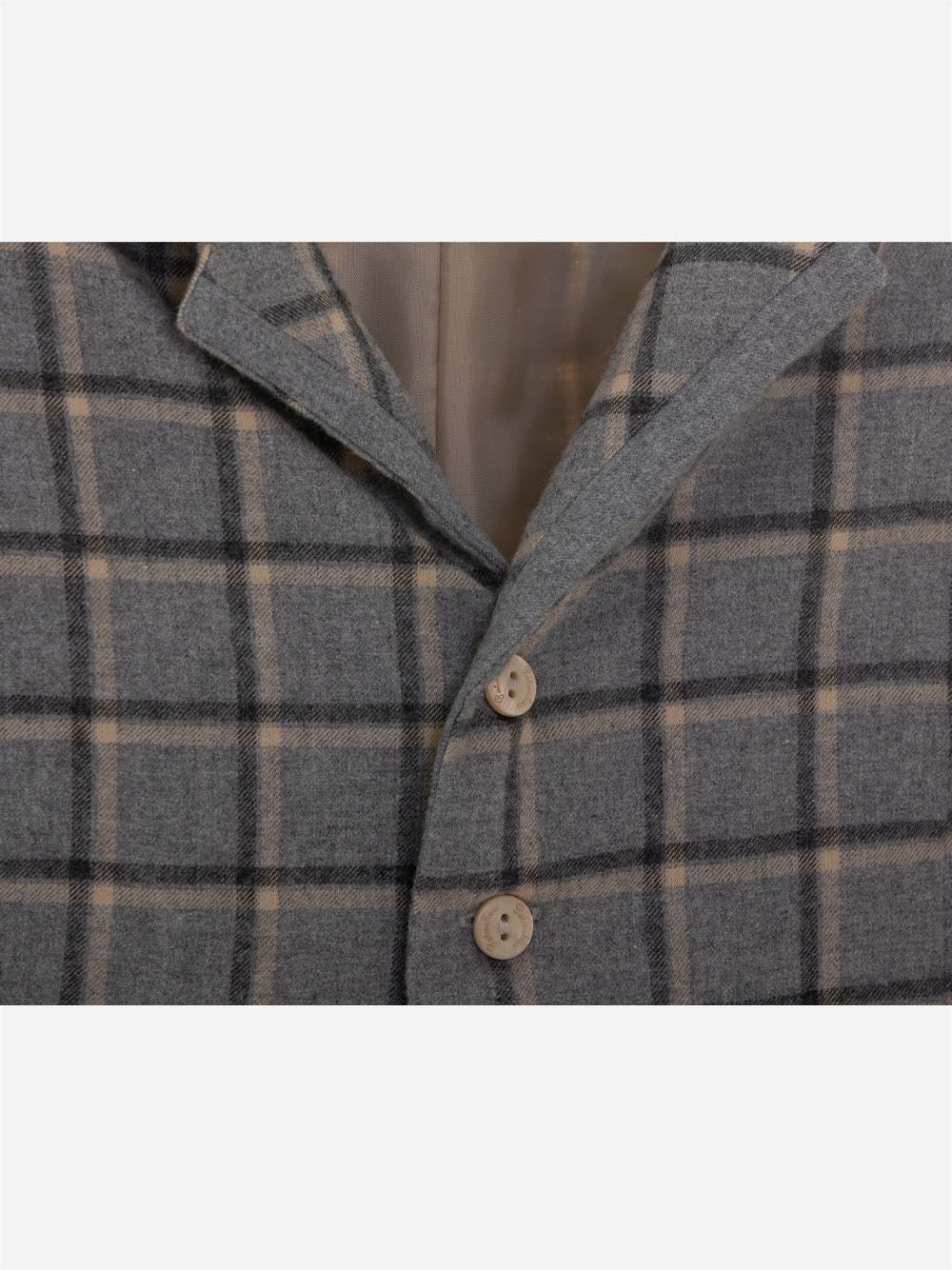 Grey Check Flannel Blazer Set