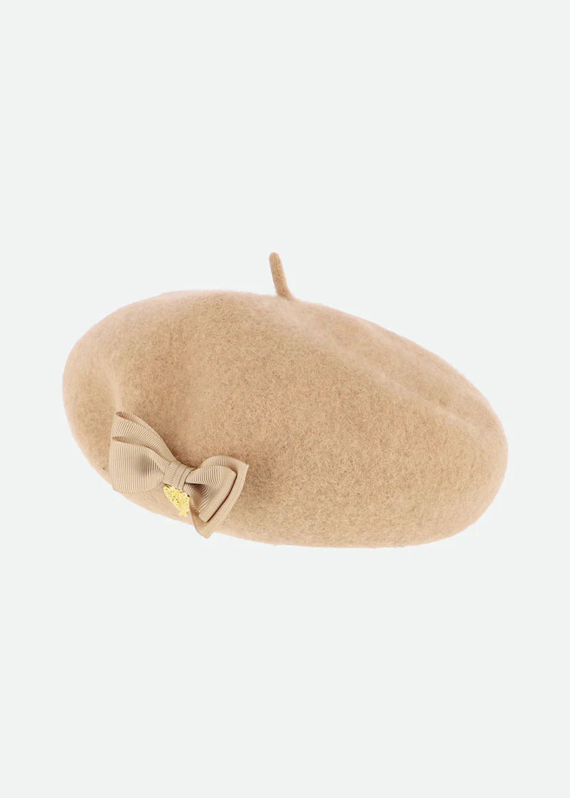 Girls Beige Beret