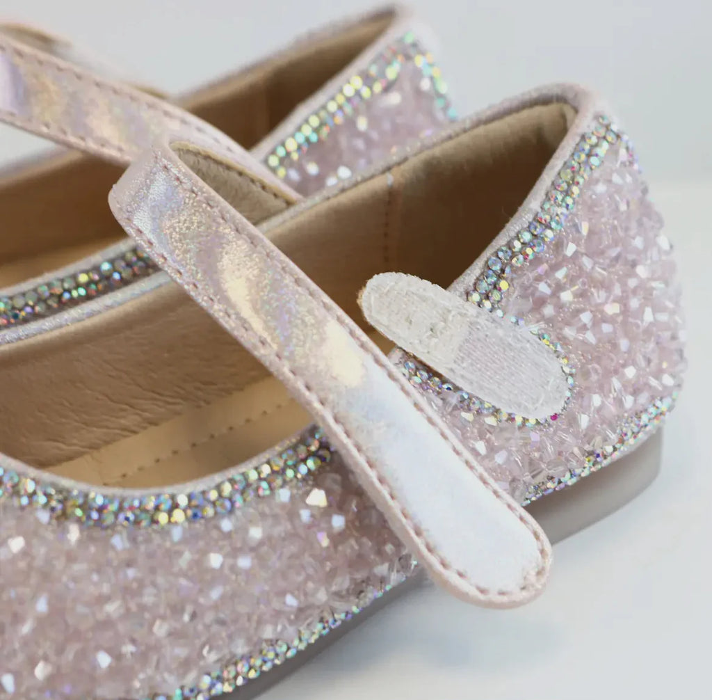 Pink Clear Stone Shoes