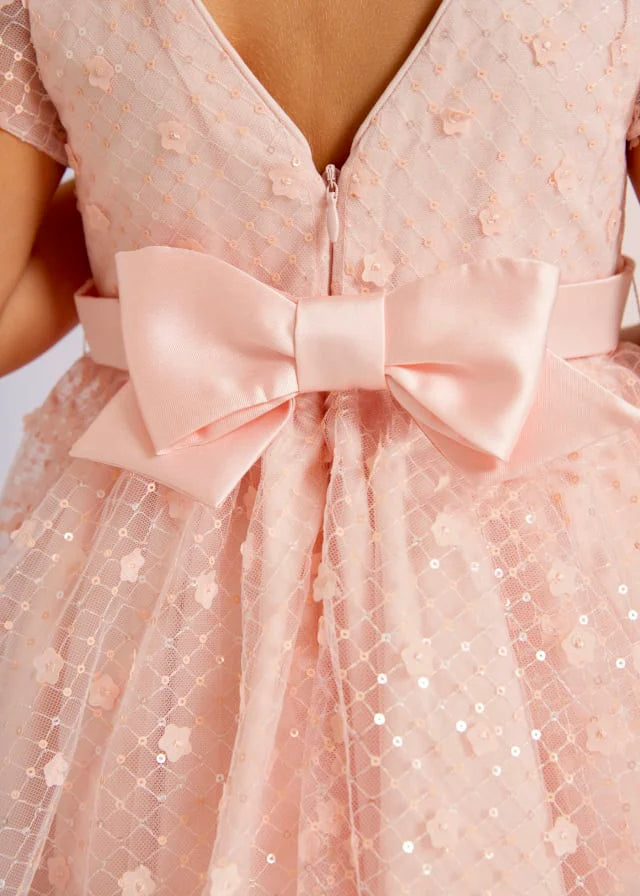 Blush Sequined Tulle Dress