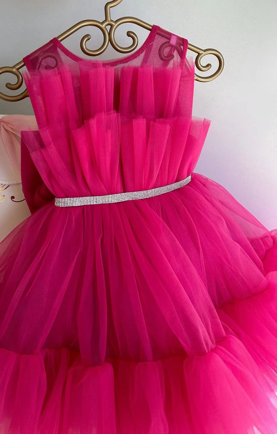 Girls Fuchsia Tulle Dress