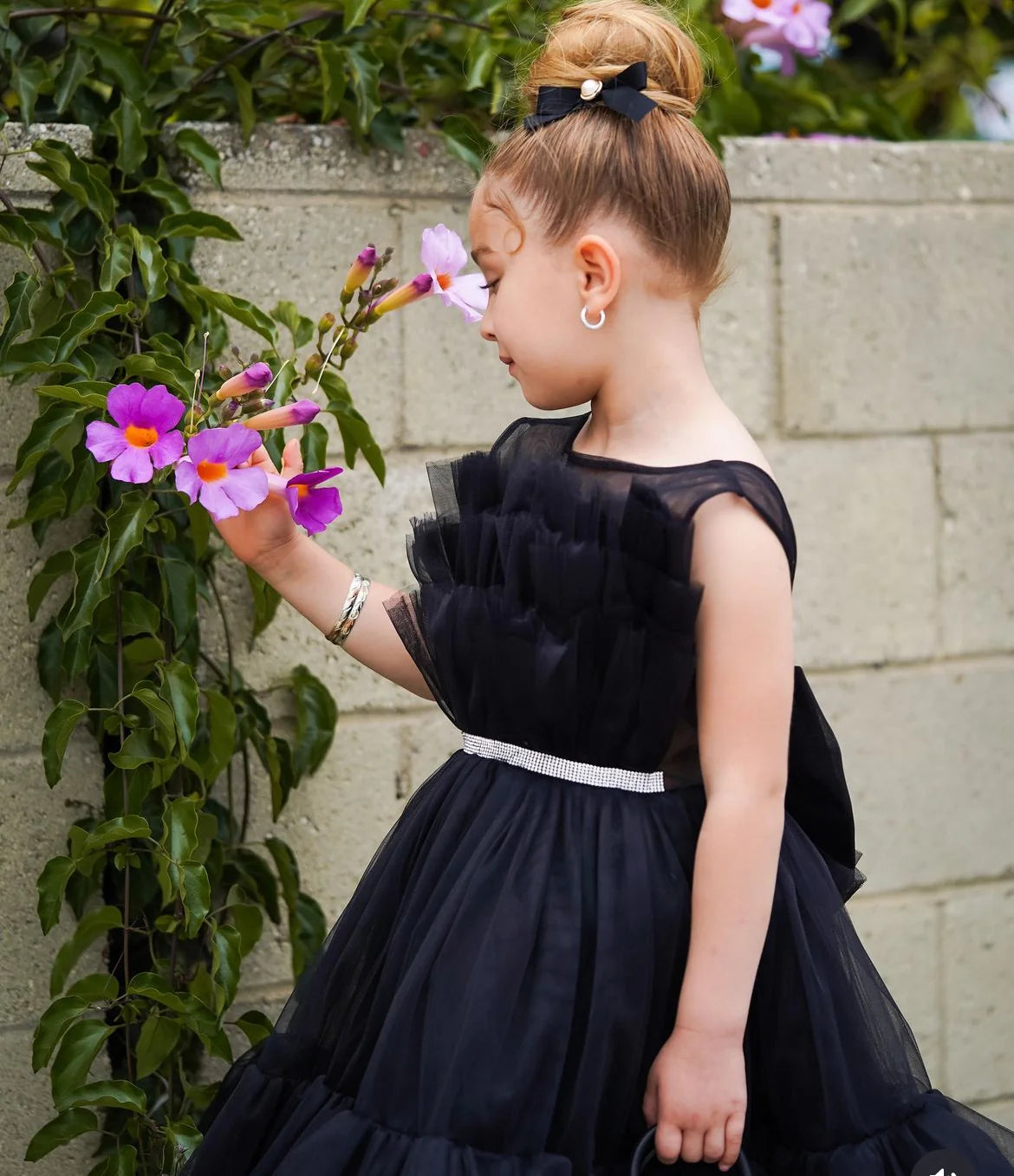 Girls Black Tulle Dress
