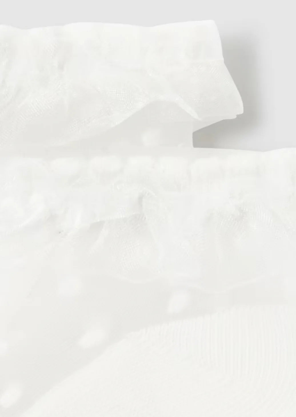 Baby Girls Off White Tulle Socks