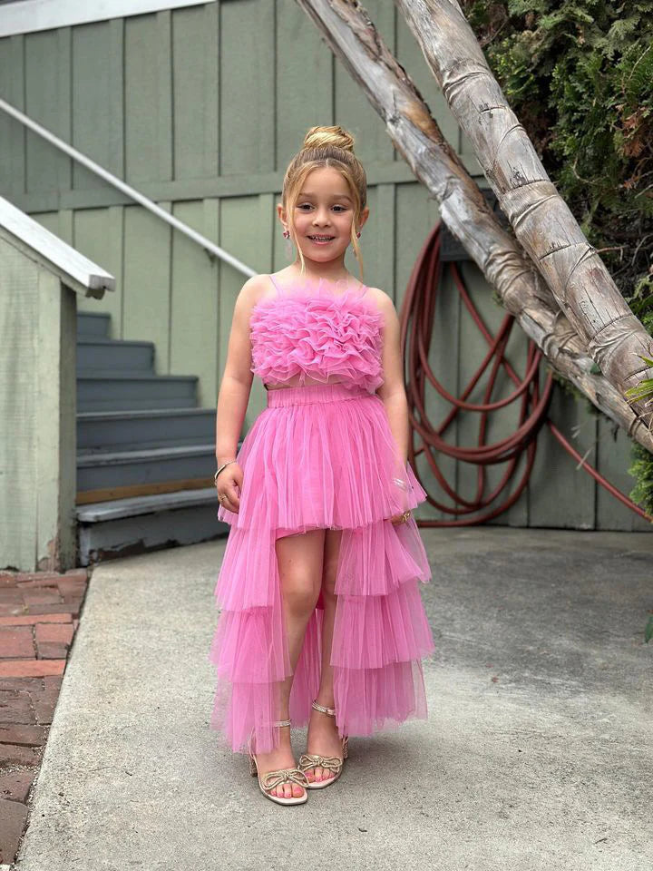 Candy Pink Tulle Skirt Set