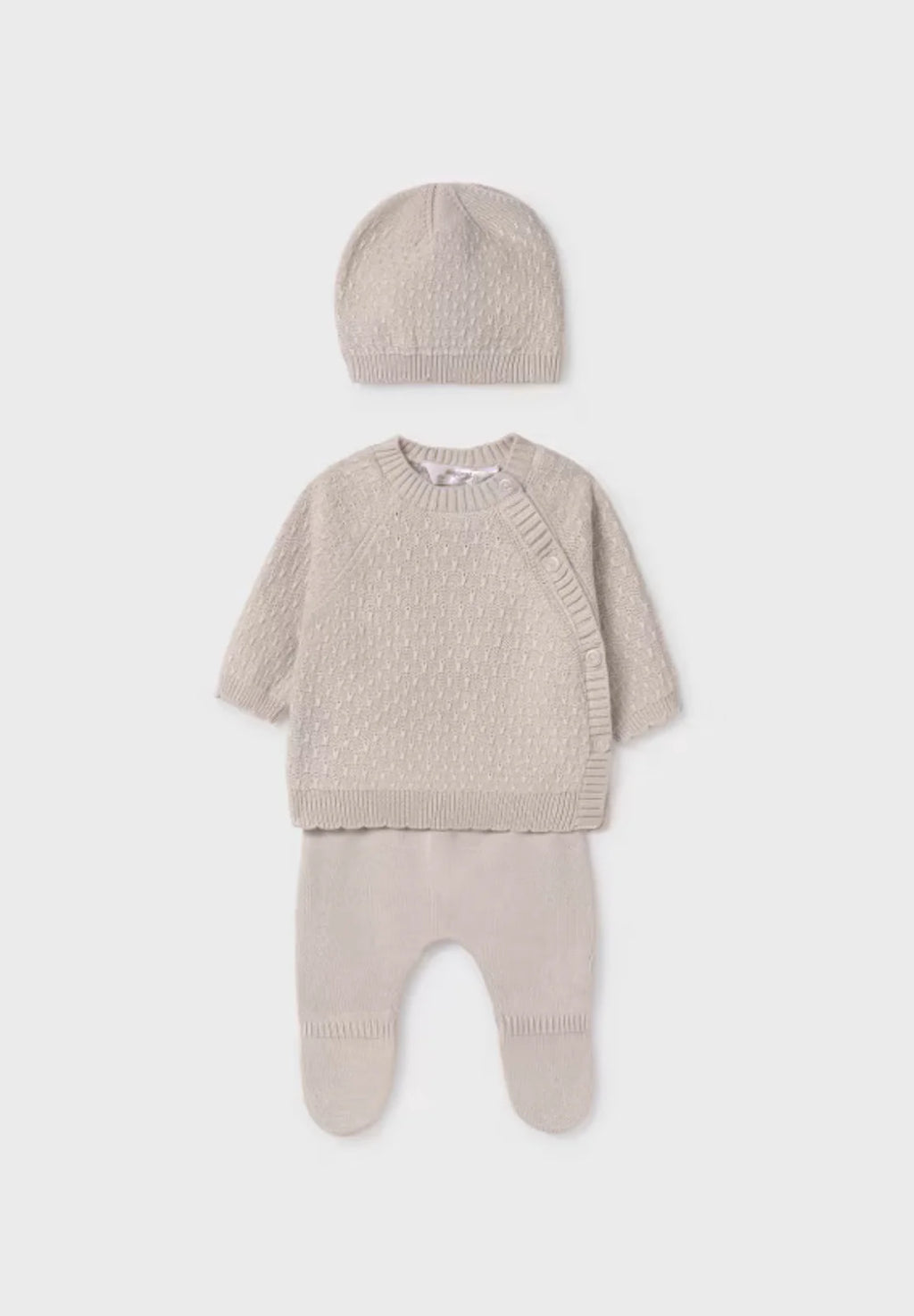 Baby Girls Beige Knit Set