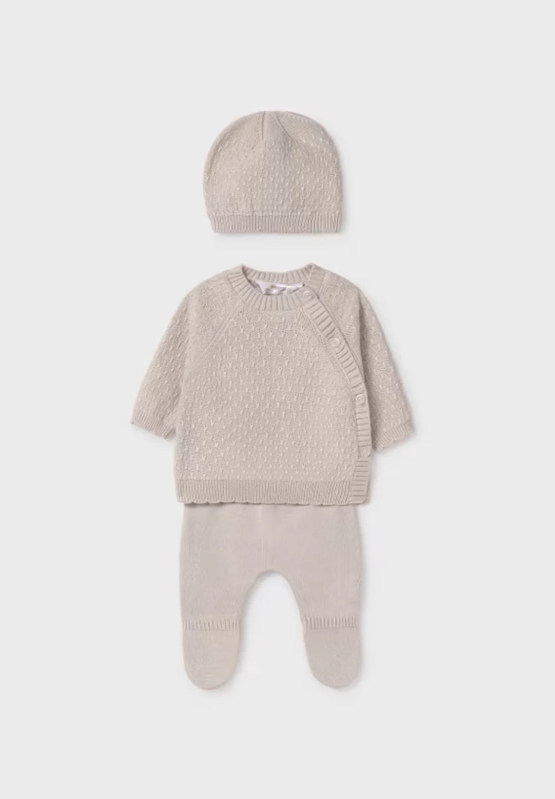 Baby Girls Beige Knit Set