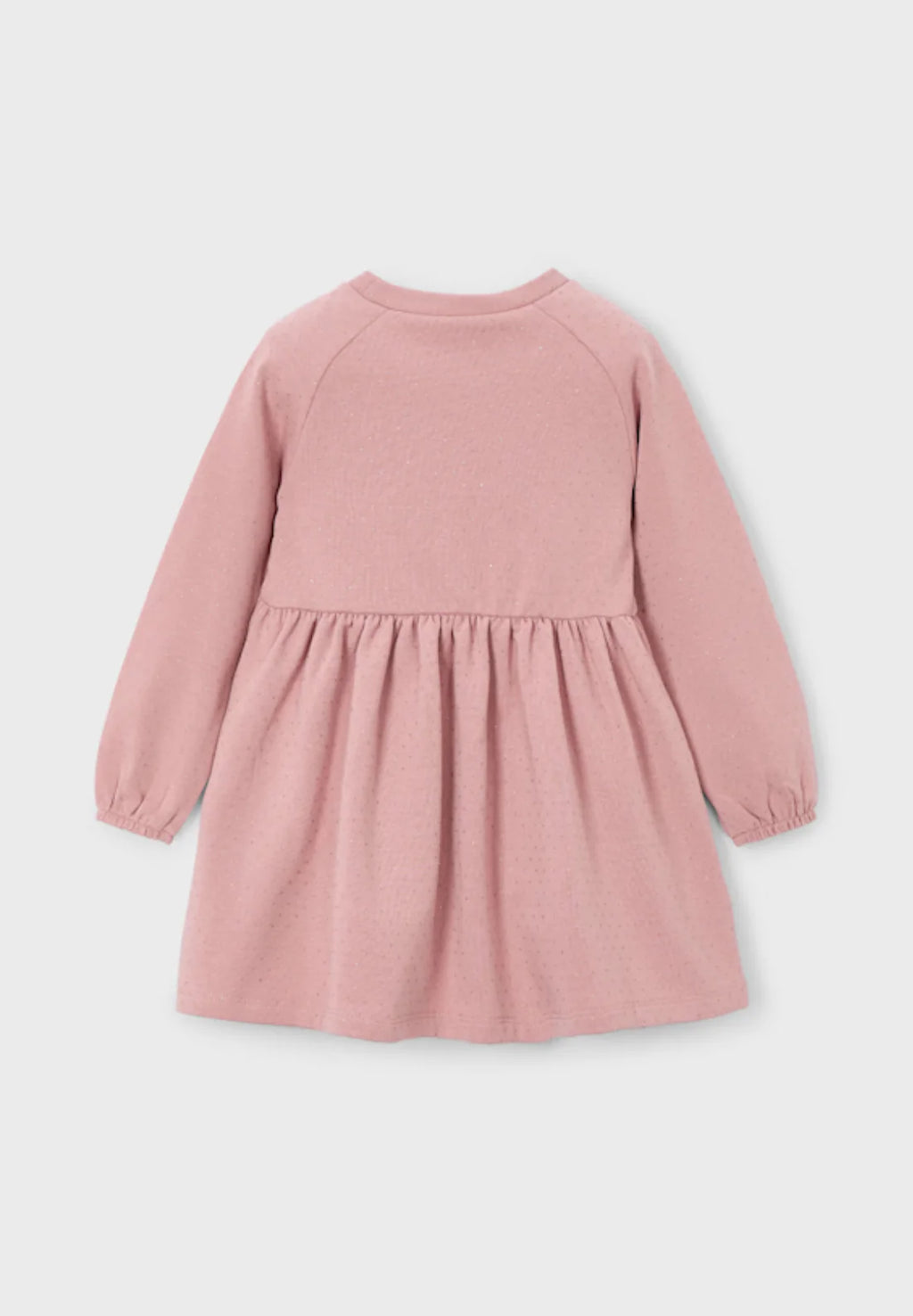 Pink Fleece Dress With Purse