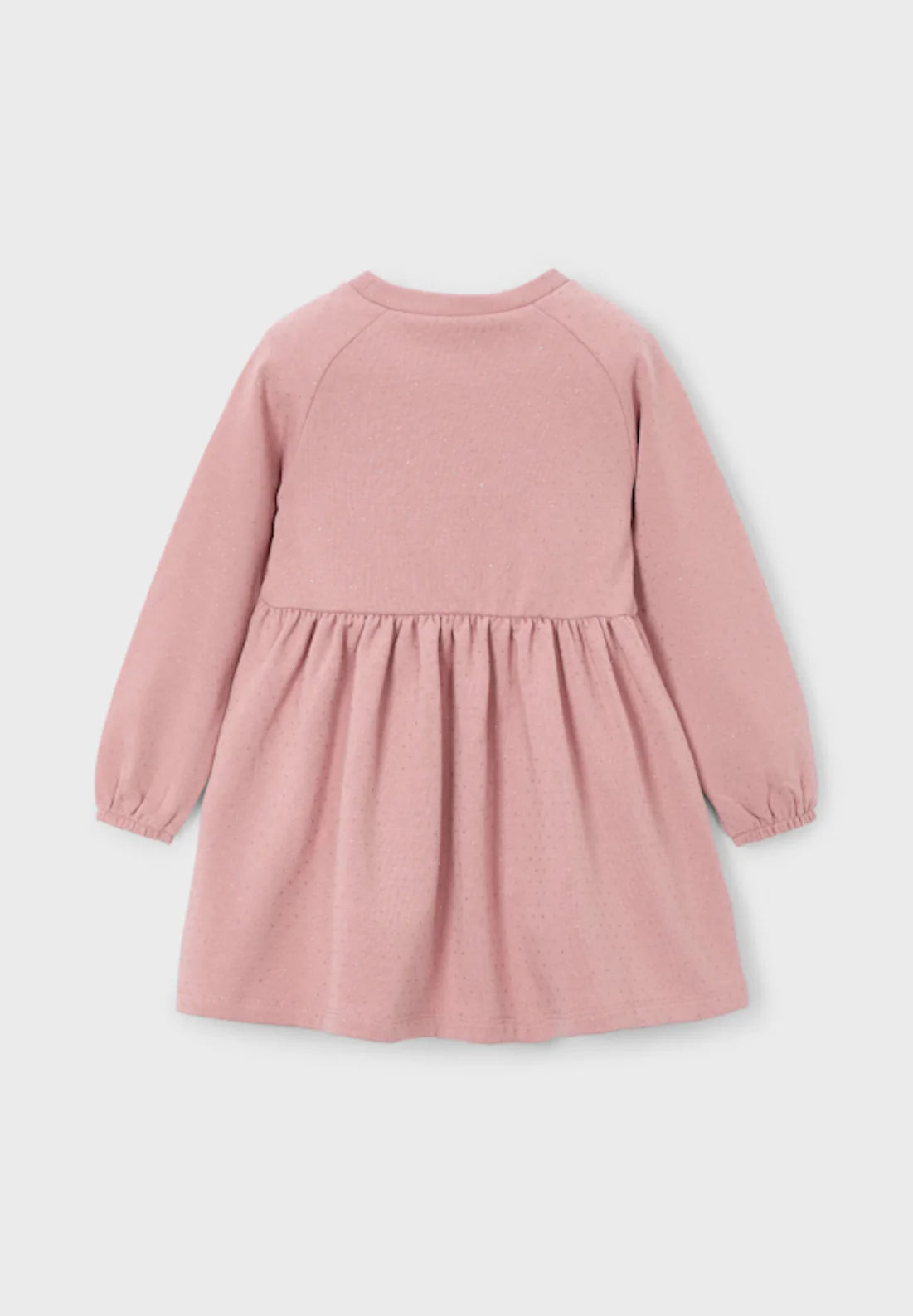 Pink Fleece Dress With Purse