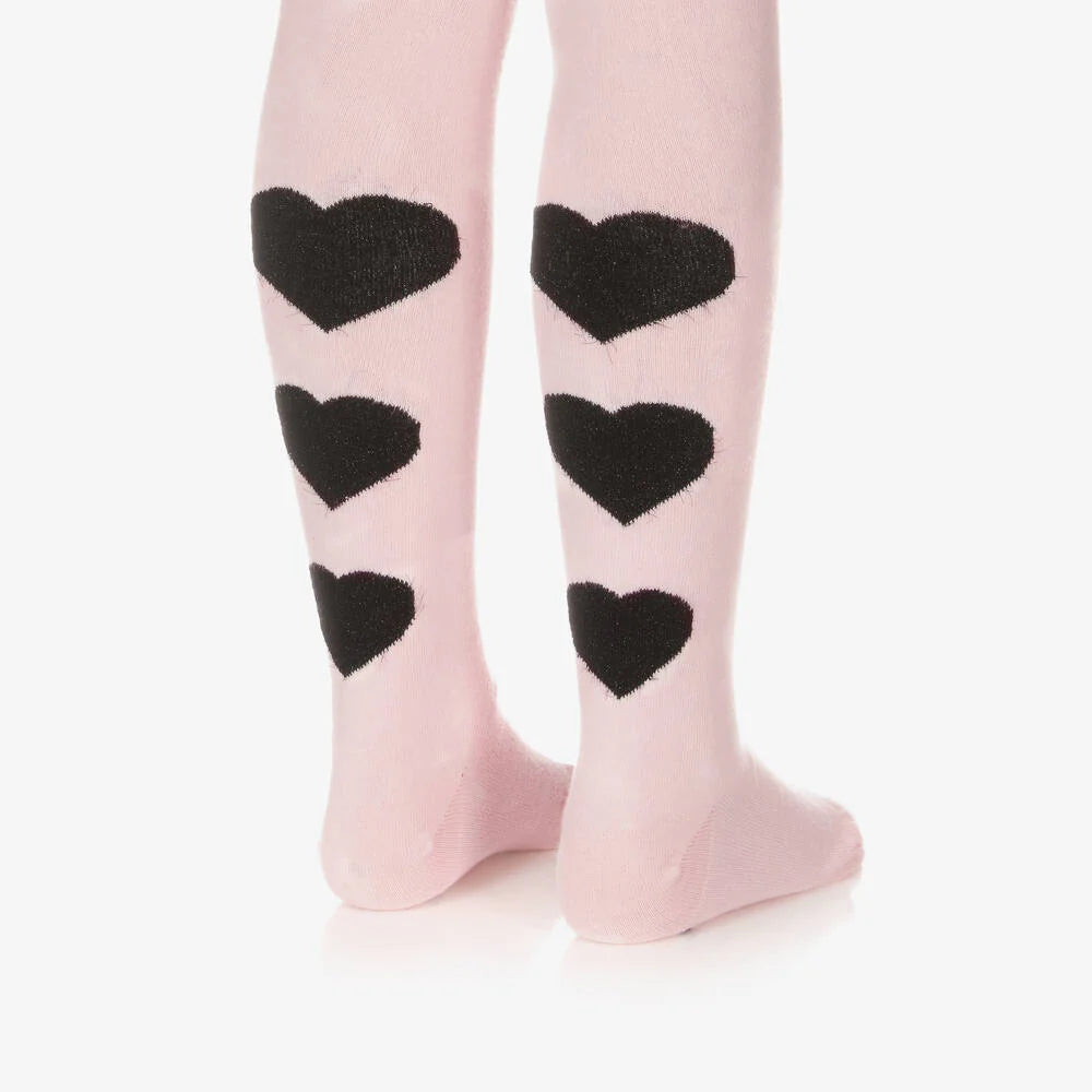 Pink Cotton Hearts Tights