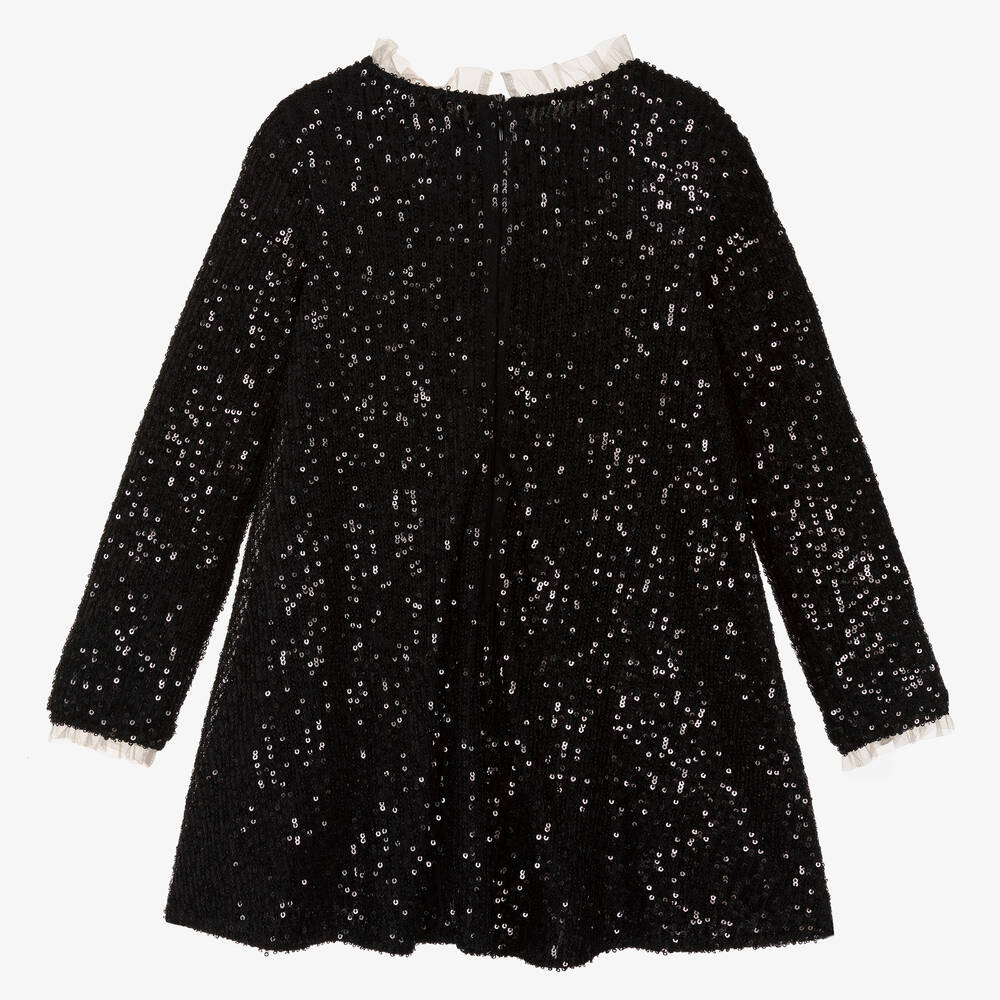 Girls Black Sequin Dress