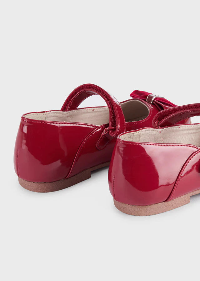 Red Patent Bow Shoes