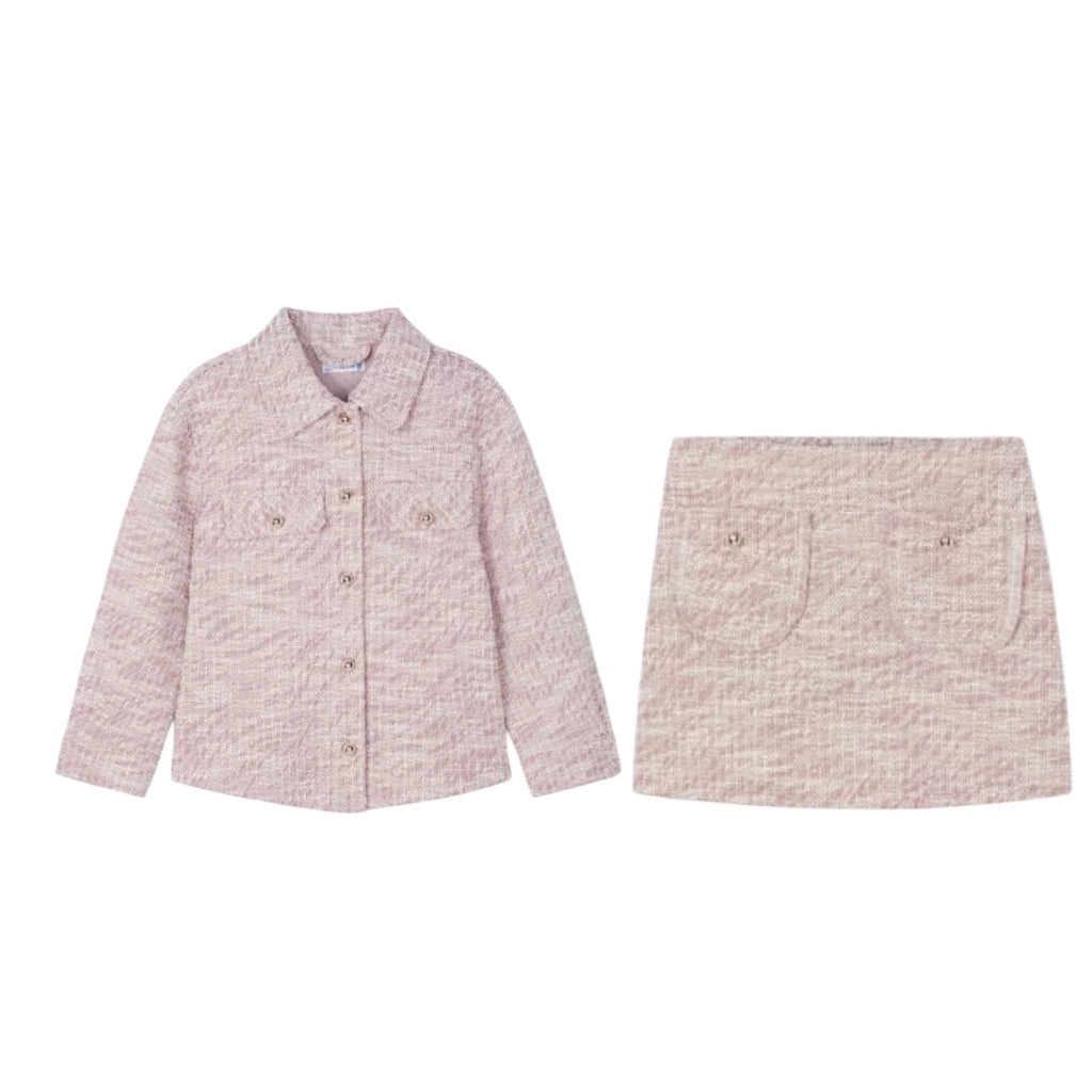 Girls Tweed Top & Skort Set