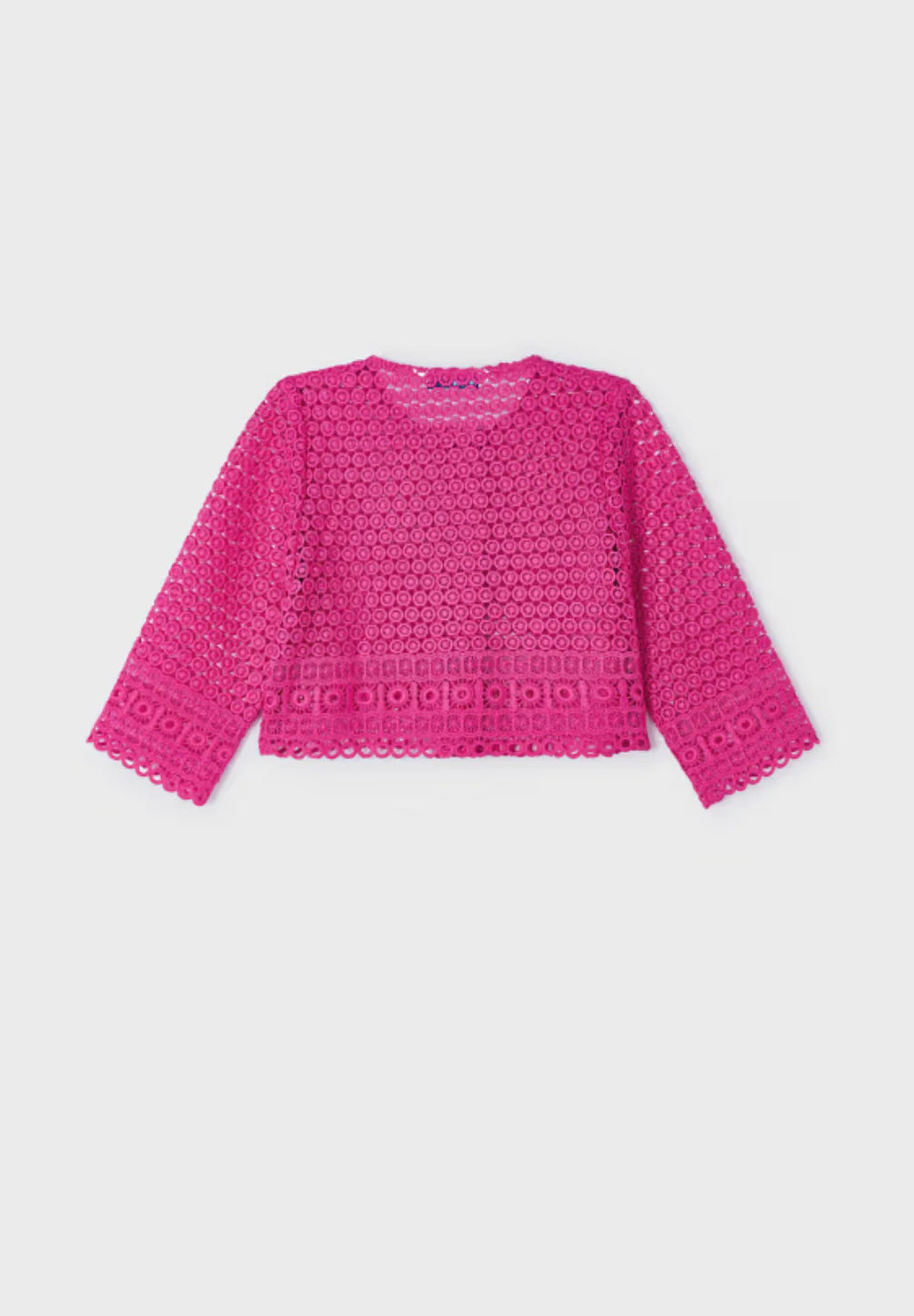 Girls Pink Guipur Jacket