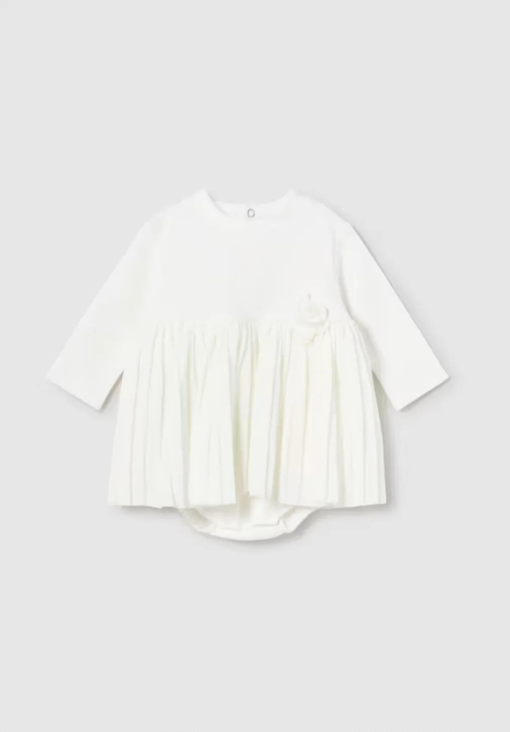 Baby Girls Pleated Romper