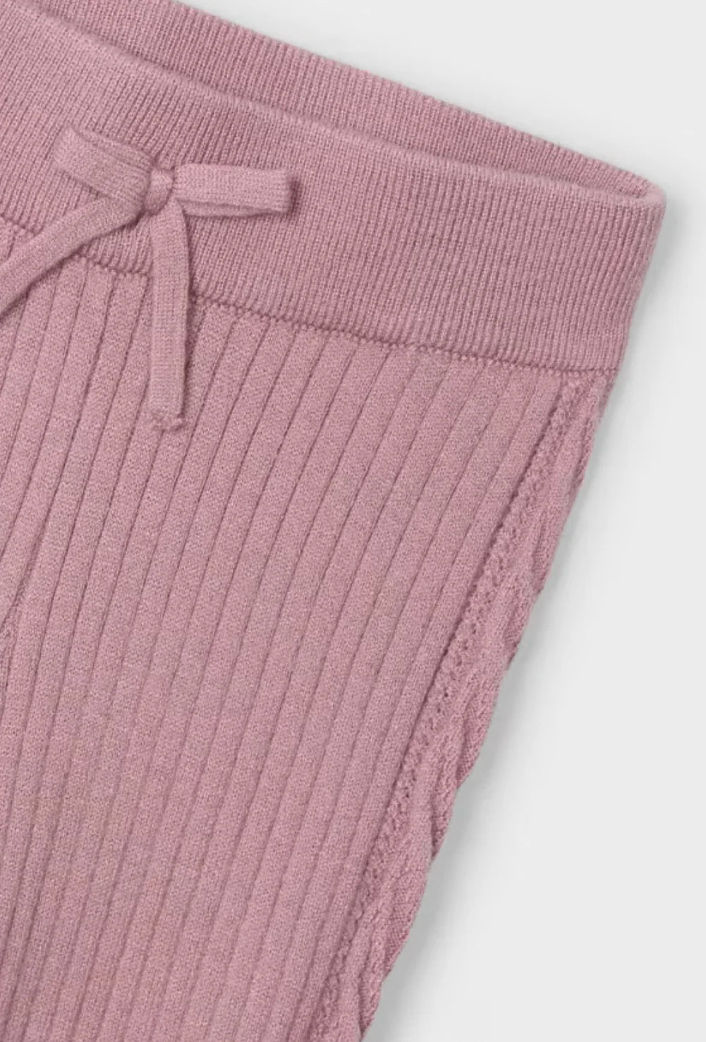 Girls Pink Knit Leggings