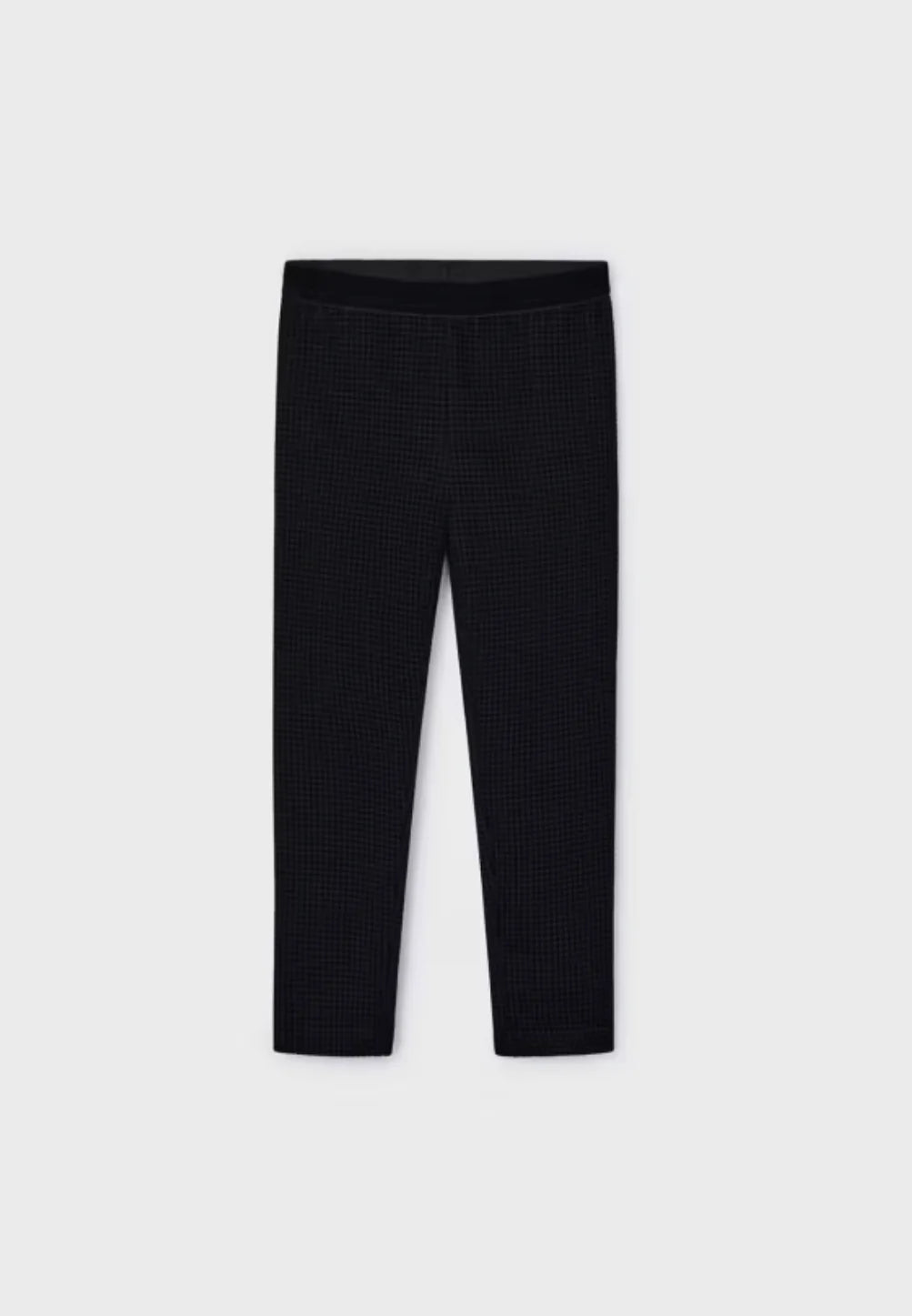 Girls Black Houndstooth Leggings