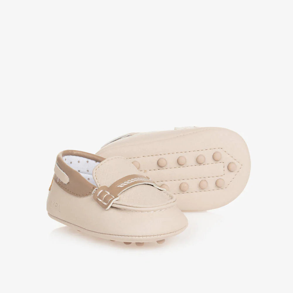 Baby Boys Beige Moccasins