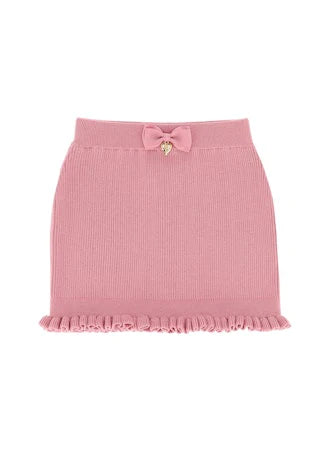 Girls Pink Knit Skirt
