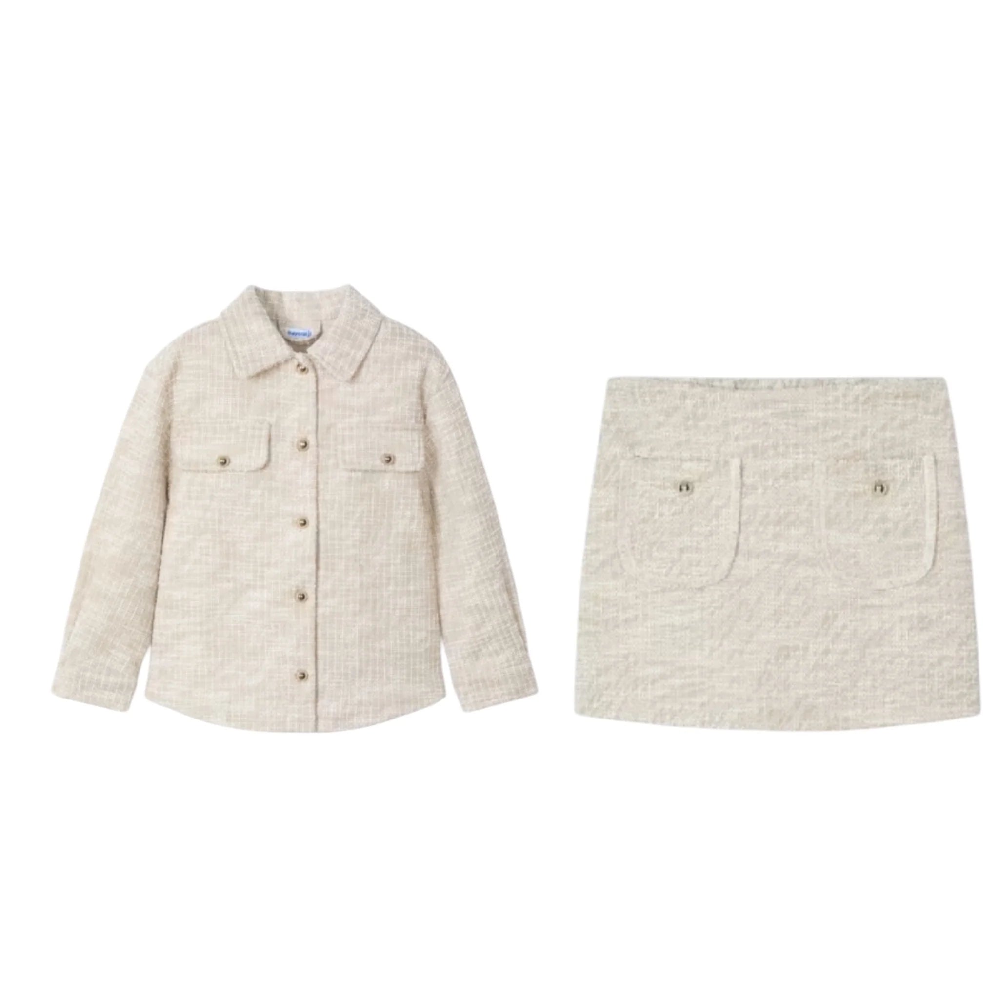 Girls Tweed Top & Skort Set