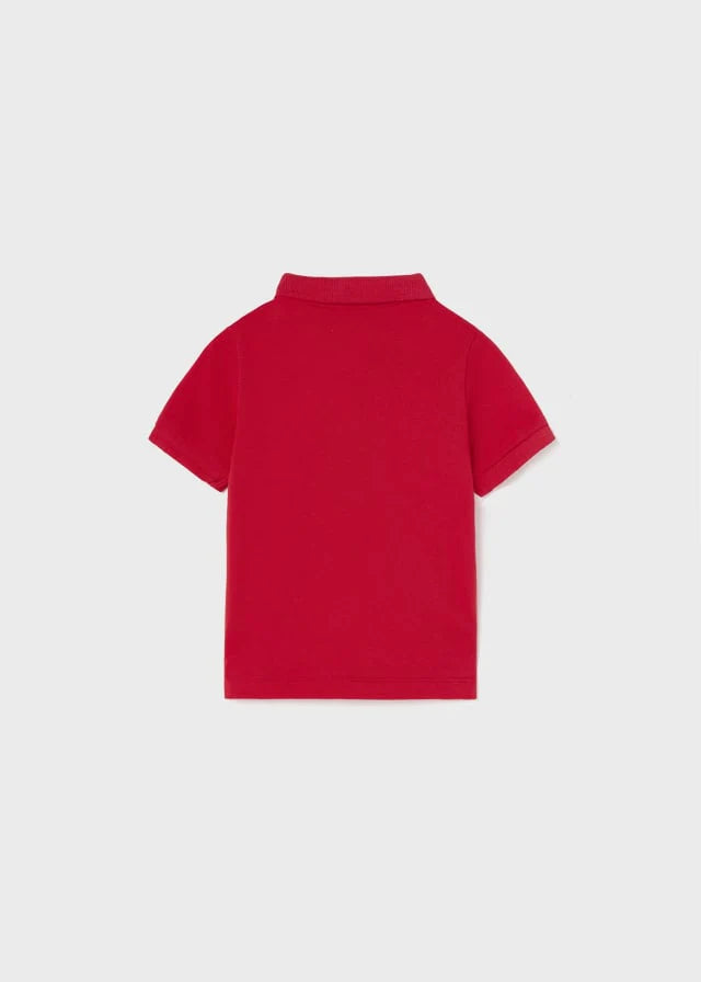 Red Cotton Polo Shirt