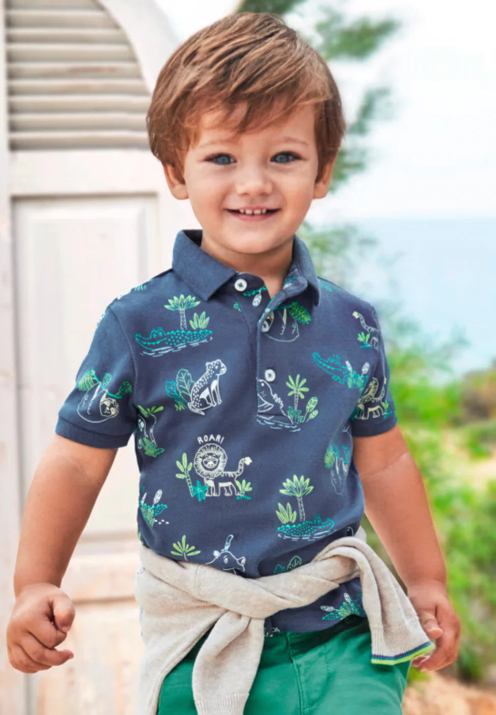 Baby Boys Printed Polo Shirt