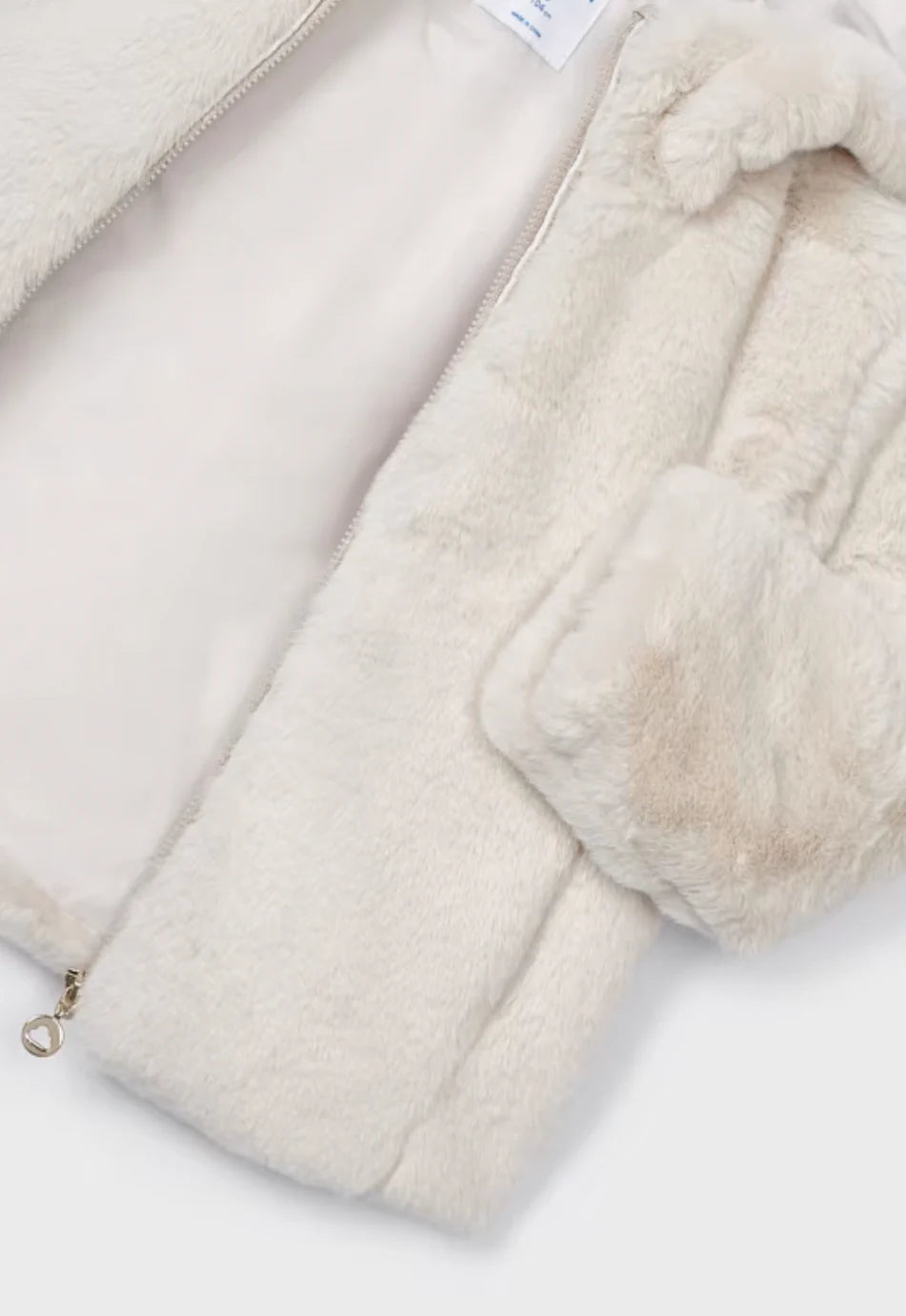 Off White Faux Fur Jacket