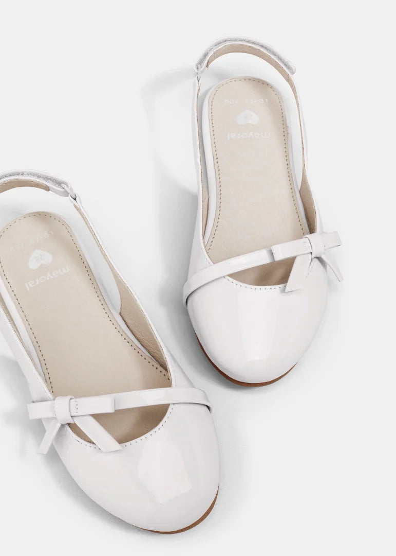White Sling Back Shoes