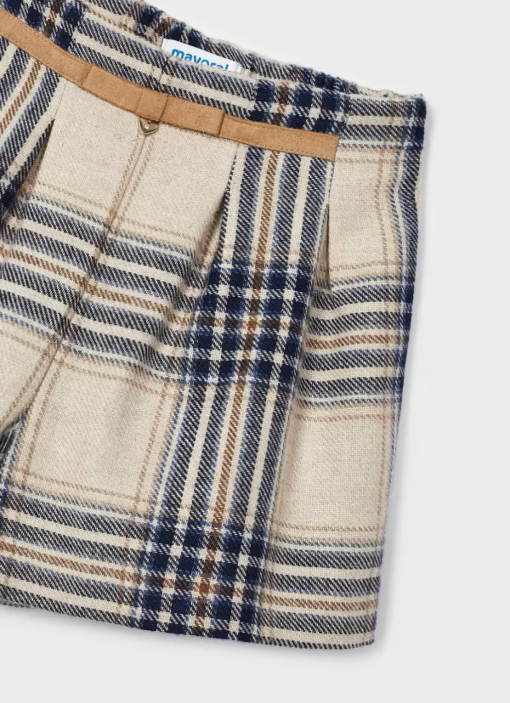 Girls Navy & Beige Shorts