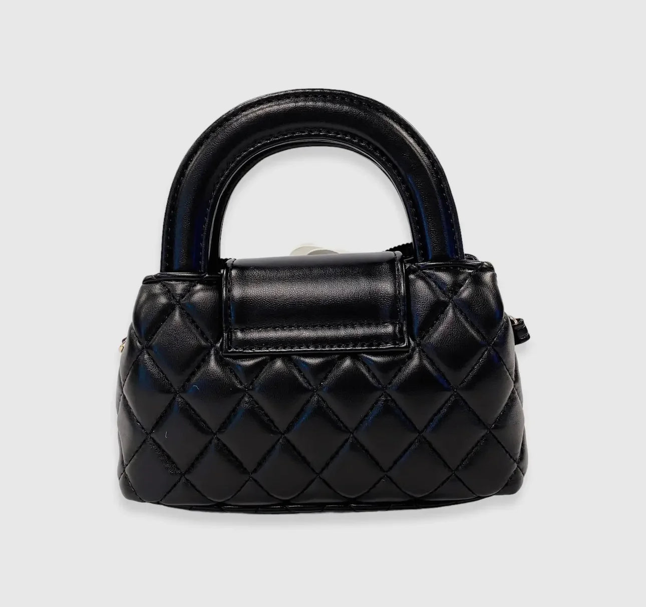 Girls Black Flower Purse