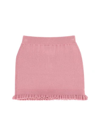Girls Pink Knit Skirt
