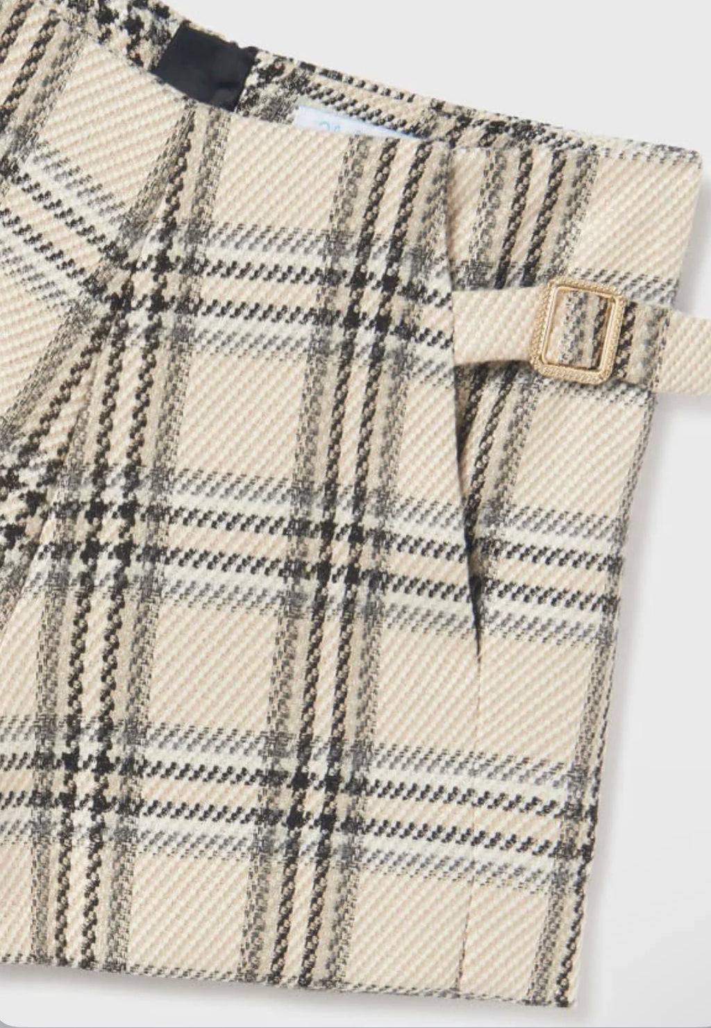 Girls Shimmer Plaid Shorts