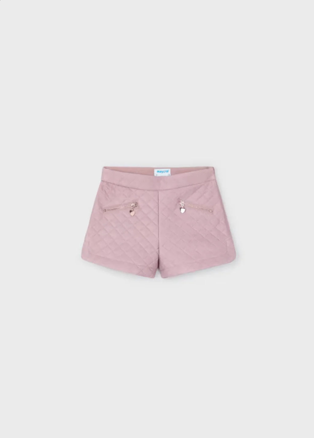 Girls Pink Quilted Shorts
