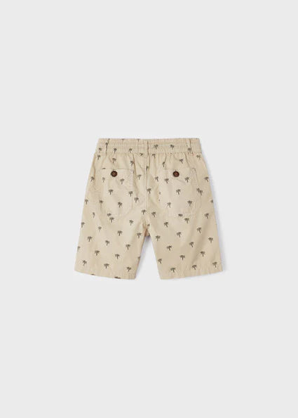 Beige Printed Shorts