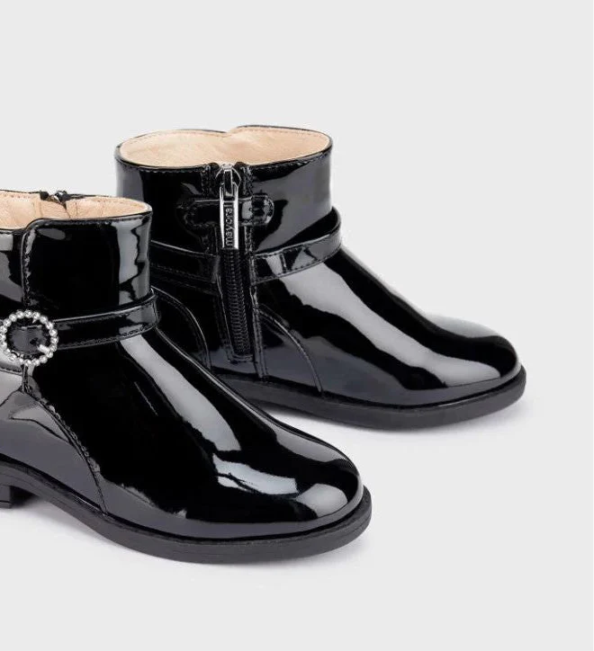 Girls Black Ankle Boots