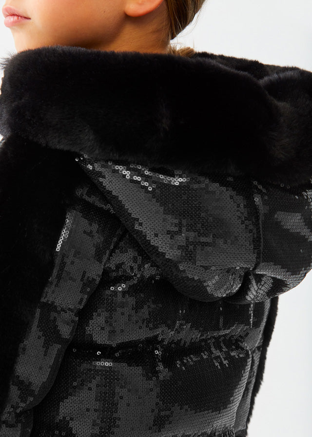 Black Sequin Coat