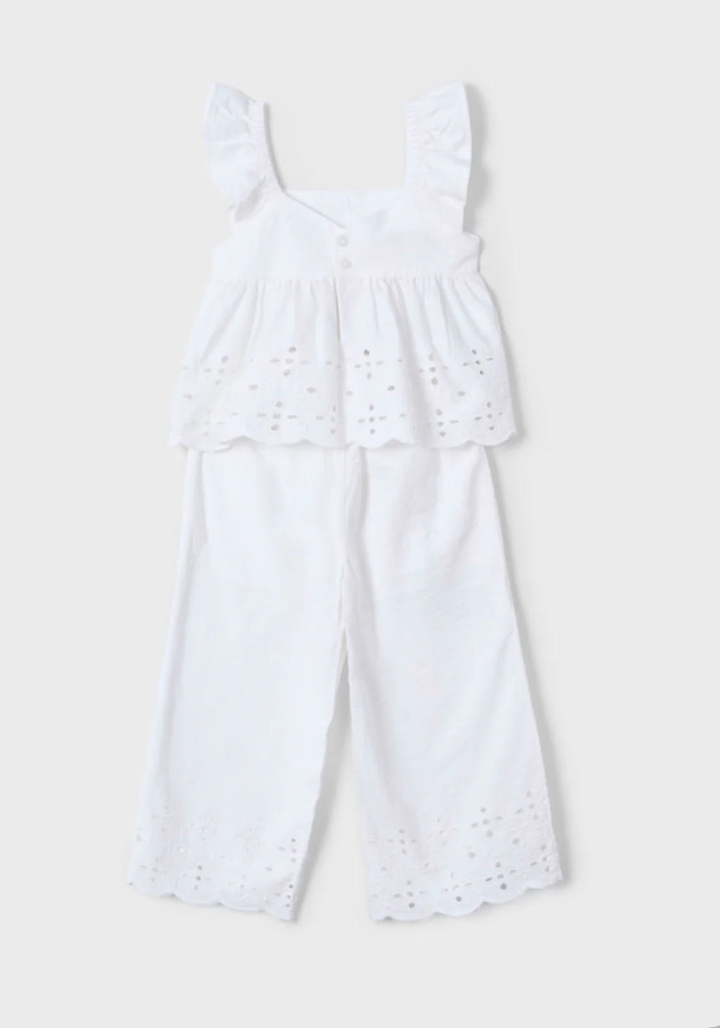 Girls Cotton Eyelet Set