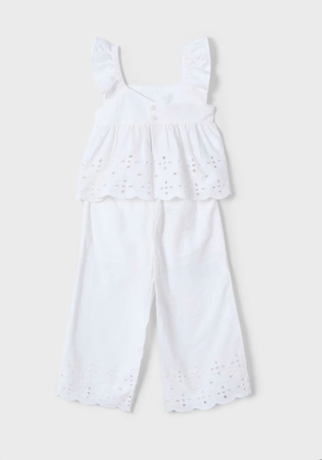 Girls Cotton Eyelet Set