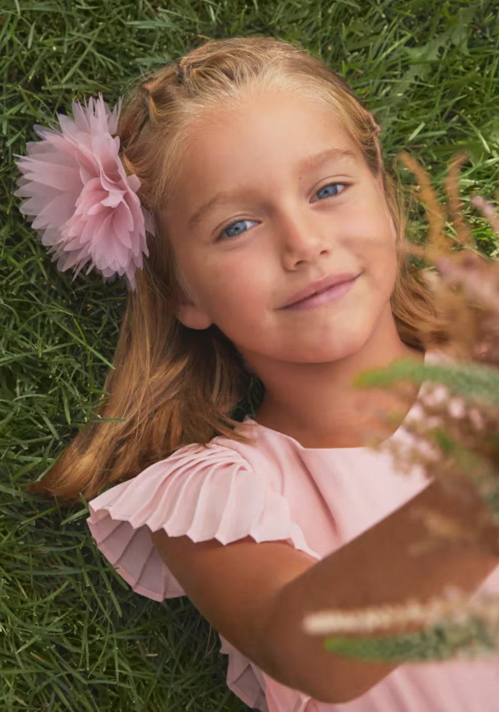 Girls Organza Flower Hair Clip