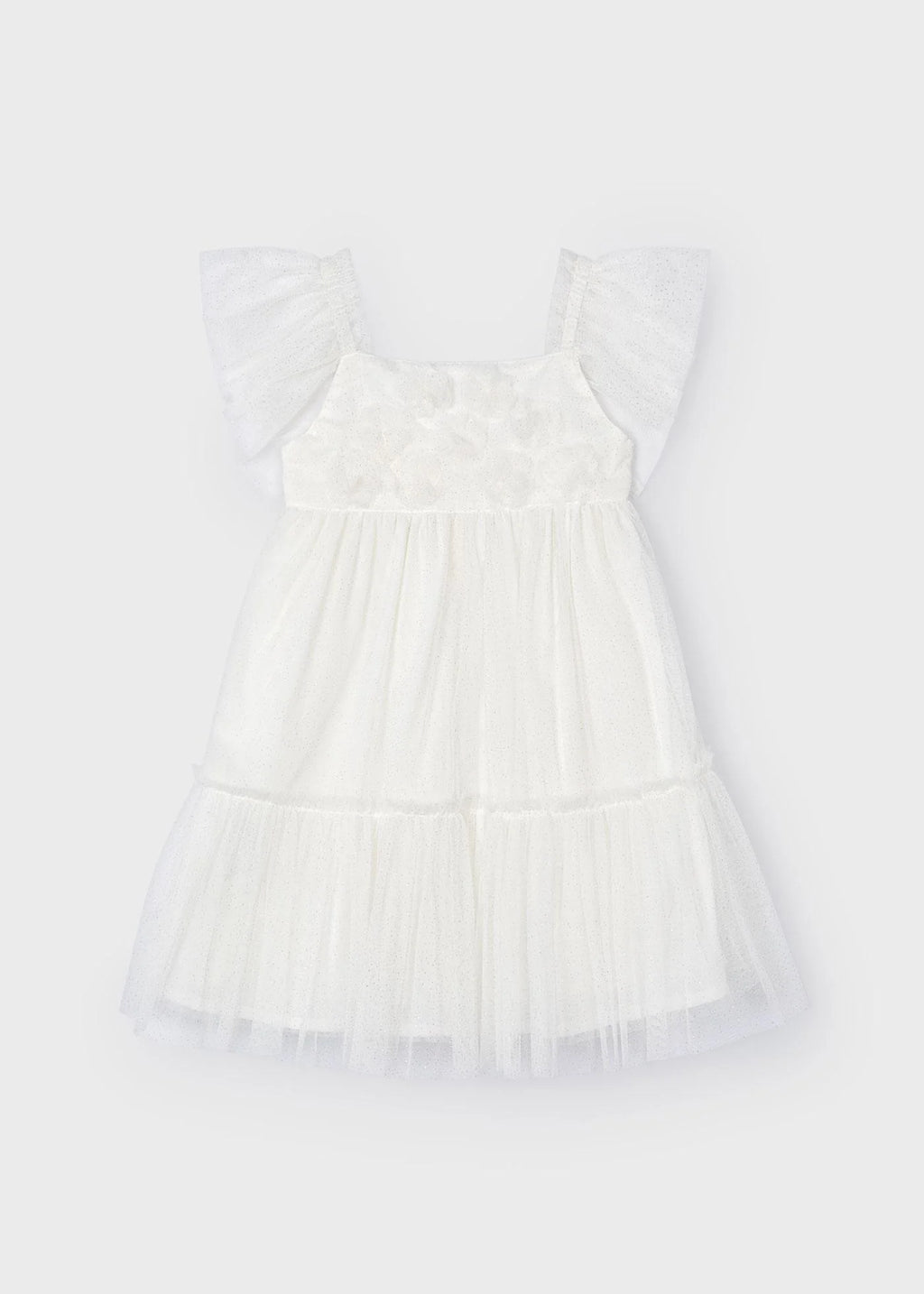 Girls Off White Tulle Dress