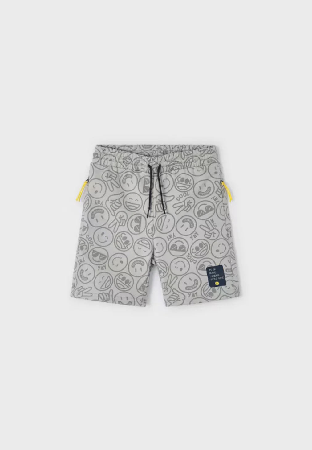 Boys Happy Face Print Shorts