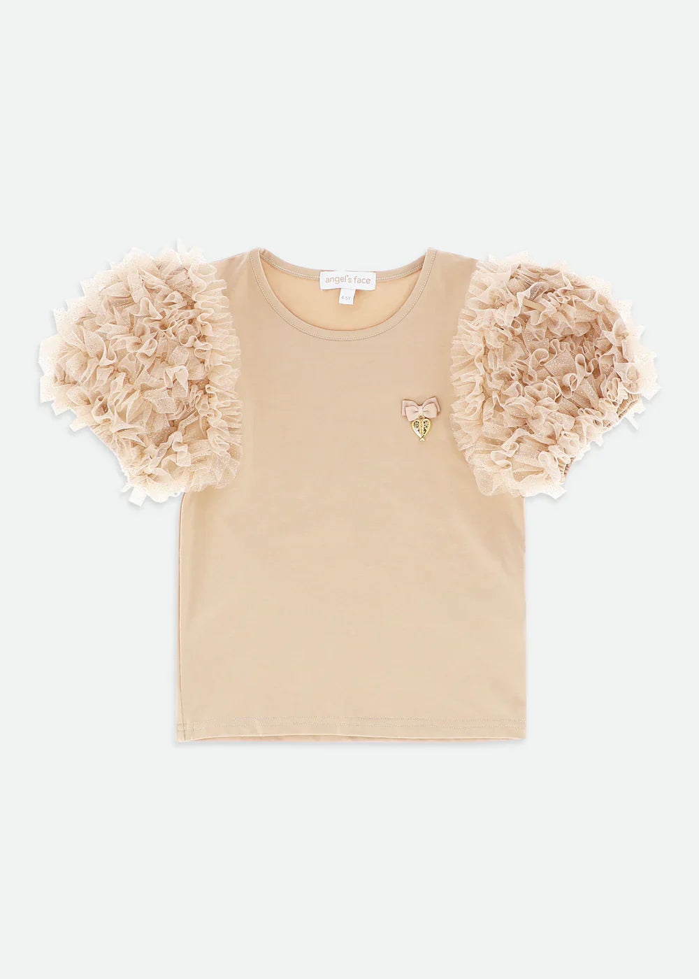 Girls Tulle Sleeves Top
