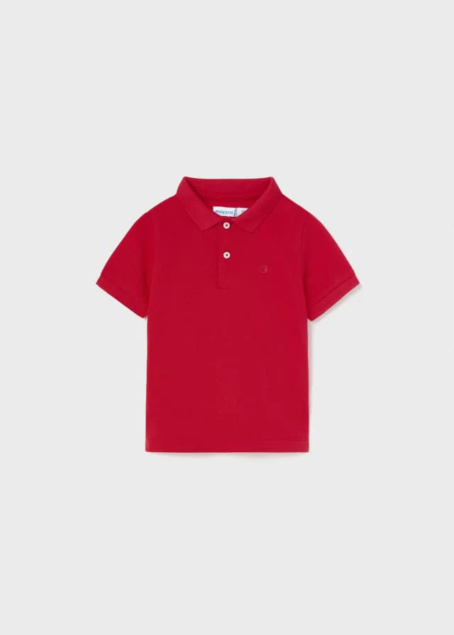 Red Cotton Polo Shirt