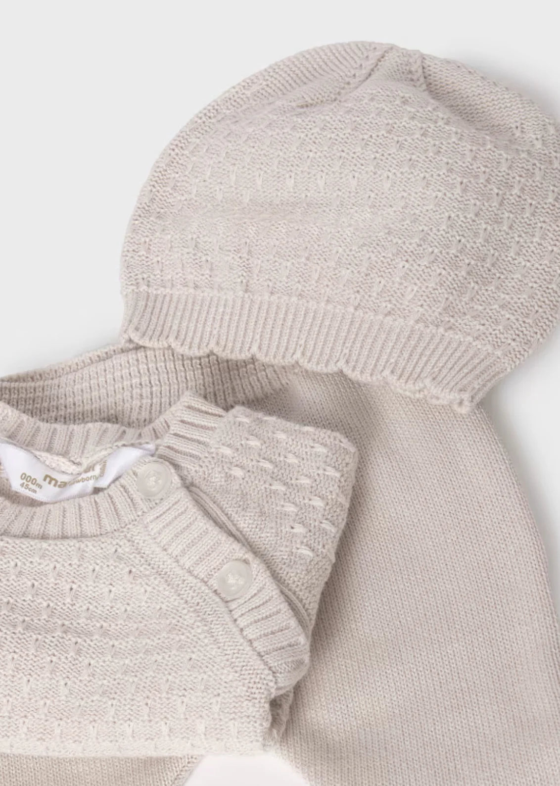 Baby Girls Beige Knit Set