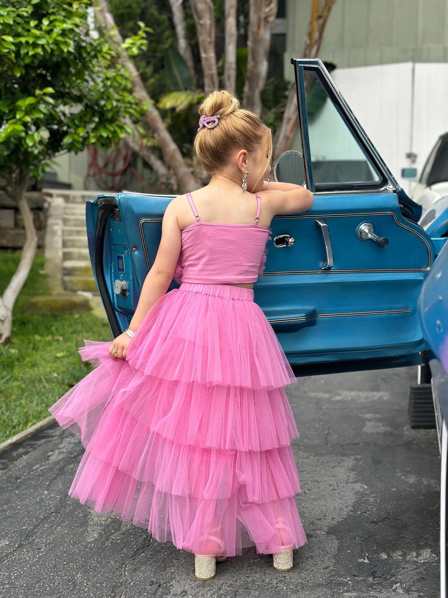 Candy Pink Tulle Skirt Set